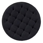 Mesa de centro tapizada de 36 pulgadas, mesa auxiliar, mesa central de 2 niveles, reposapiés otomano con estante de almacenamiento y ruedas, con botones y resistente al agua - ModernLu