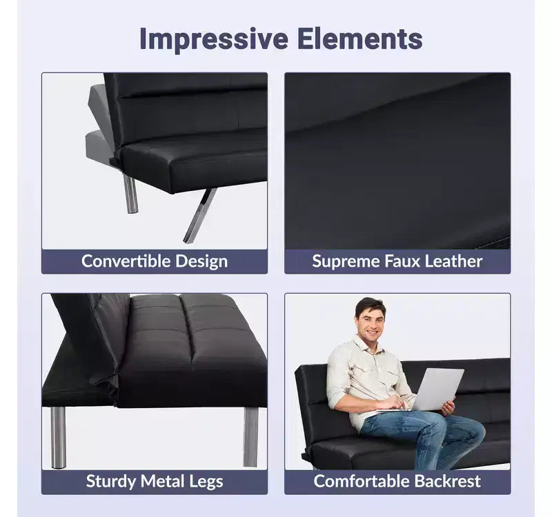 Sofá cama plegable convertible moderno para dormitorio - Sofá cama 2 en 1