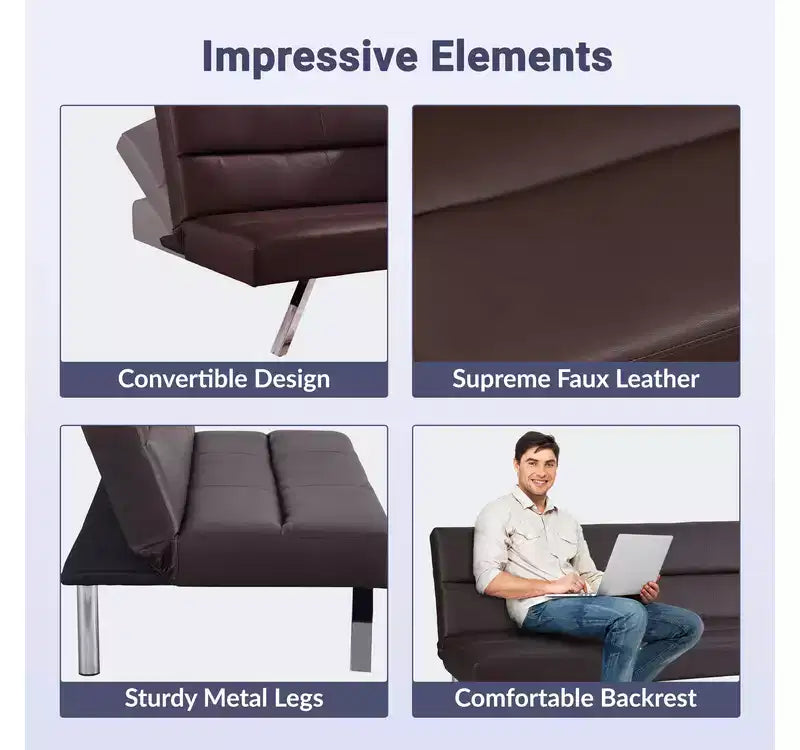 Sofá cama plegable convertible moderno para dormitorio - Sofá cama 2 en 1