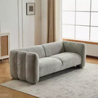 Sofá de 3 plazas con forma de onda de 83'', elegante sofá tapizado para sala de estar