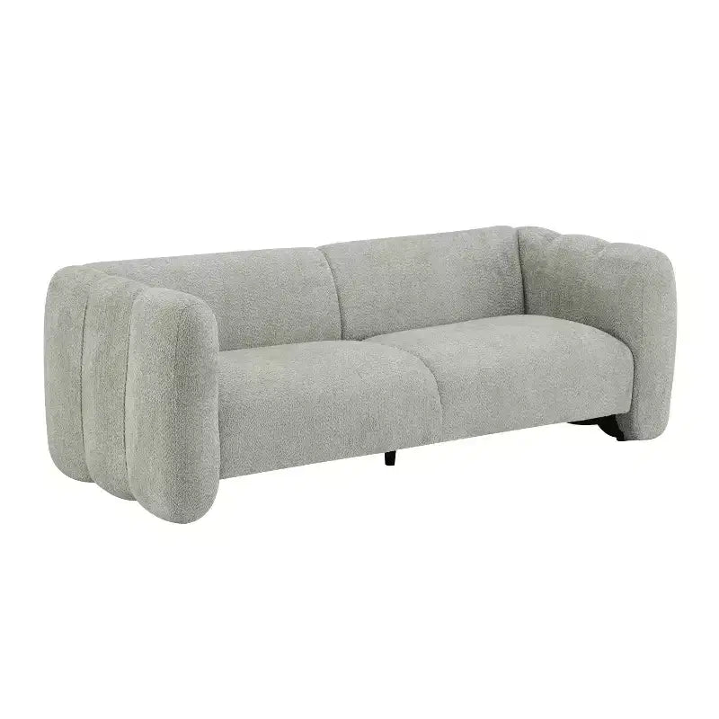 Sofá de 3 plazas con forma de onda de 83'', elegante sofá tapizado para sala de estar