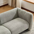 Sofá de 3 plazas con forma de onda de 83'', elegante sofá tapizado para sala de estar