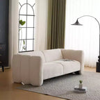Sofá de 3 plazas con forma de onda de 83'', elegante sofá tapizado para sala de estar