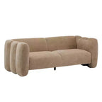 Sofá de 3 plazas con forma de onda de 83'', elegante sofá tapizado para sala de estar