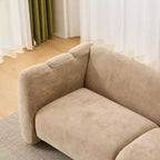 Sofá de 3 plazas con forma de onda de 83'', elegante sofá tapizado para sala de estar