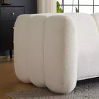 Sofá de 3 plazas con forma de onda de 83'', elegante sofá tapizado para sala de estar