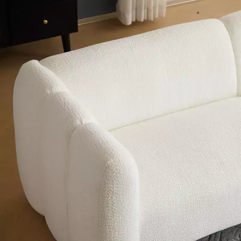 Sofá de 3 plazas con forma de onda de 83'', elegante sofá tapizado para sala de estar