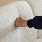 Sofá de 3 plazas con forma de onda de 83'', elegante sofá tapizado para sala de estar
