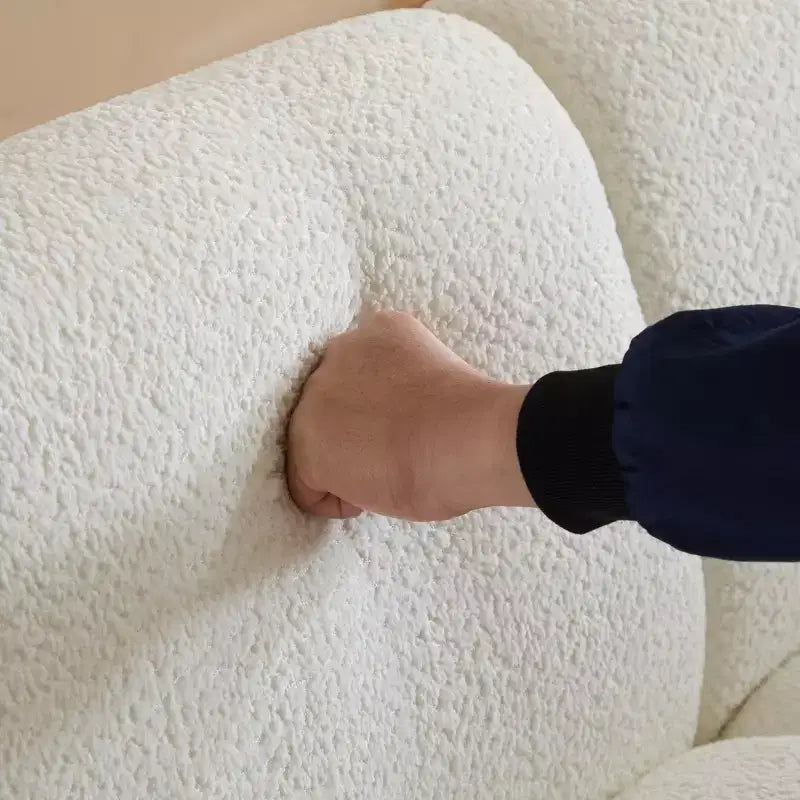 Sofá de 3 plazas con forma de onda de 83'', elegante sofá tapizado para sala de estar
