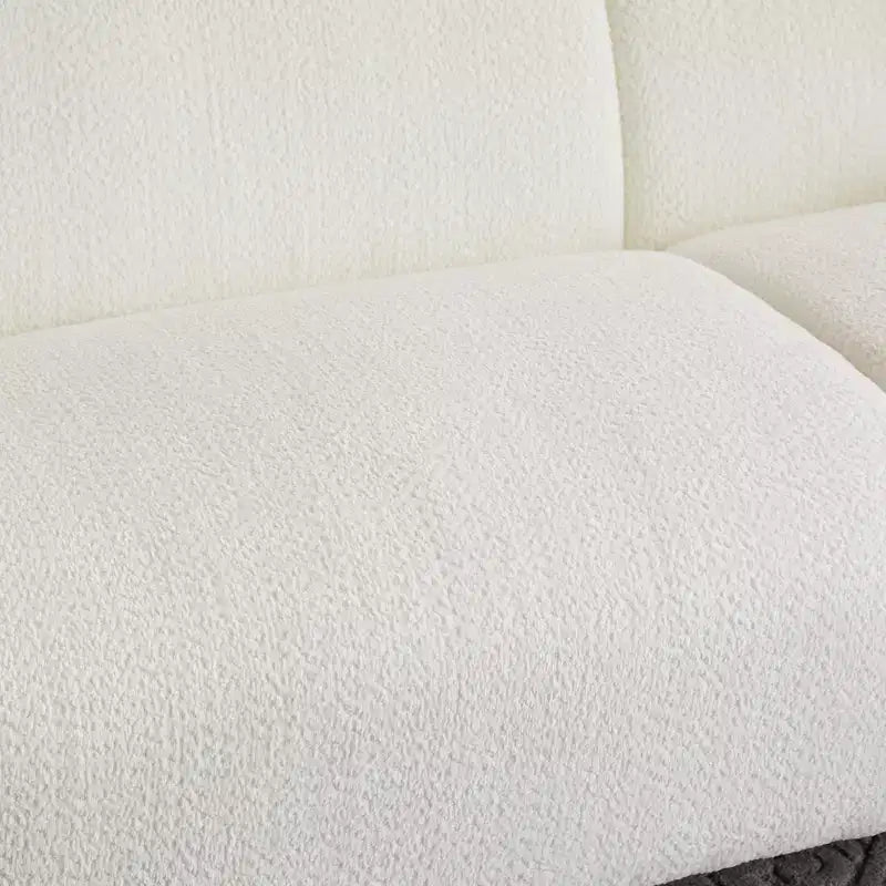 Sofá de 3 plazas con forma de onda de 83'', elegante sofá tapizado para sala de estar