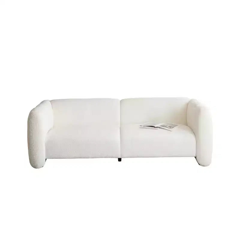 Sofá de 3 plazas con forma de onda de 83'', elegante sofá tapizado para sala de estar