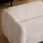 Sofá de 3 plazas con forma de onda de 83'', elegante sofá tapizado para sala de estar