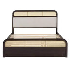 Cama Plataforma de Madera Tamaño Queen con Nido y 2 Cajones de Almacenamiento