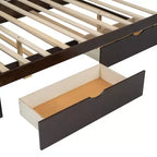 Cama Plataforma de Madera Tamaño Queen con Nido y 2 Cajones de Almacenamiento