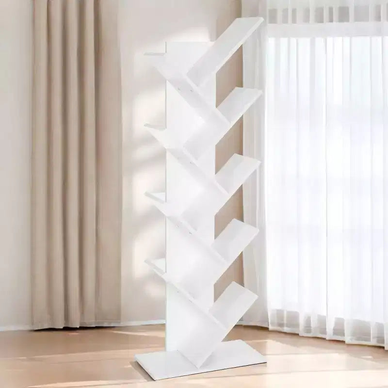Estantería de árbol de 9 niveles, estantería independiente, estantería de almacenamiento que ahorra espacio, para dormitorio, sala de estar, oficina en casa