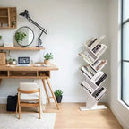 Estantería de árbol de 9 niveles, estantería independiente, estantería de almacenamiento que ahorra espacio, para dormitorio, sala de estar, oficina en casa