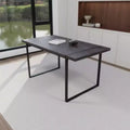 Mesa de Comedor Industrial Rectangular de MDF para 4-6 personas, Tablero de Madera de 3,8 cm de Grosor con Patas Metálicas, para el Hogar y la Cocina