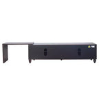 Mueble de TV extensible moderno de madera de 90'' con 2 armarios — Consola multimedia para salón