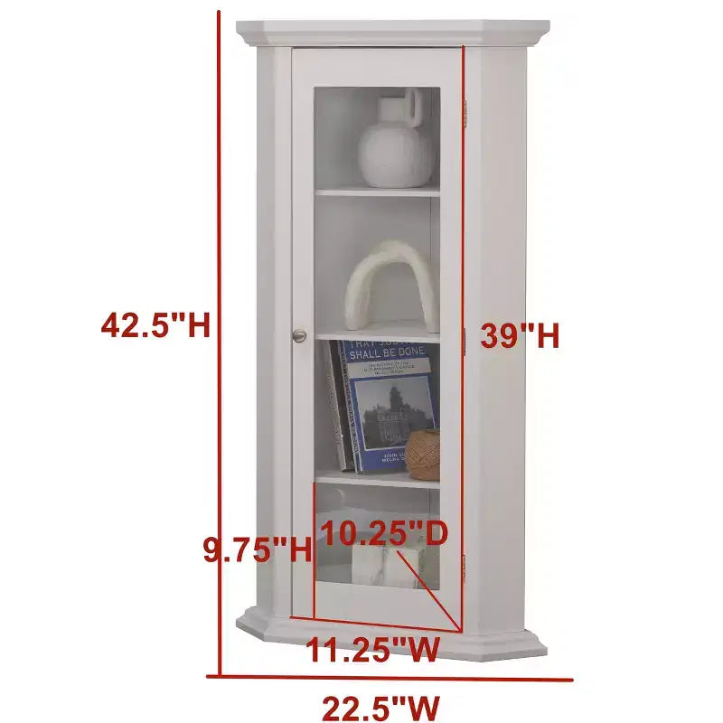 Mueble esquinero con vitrina, mueble expositor para salón