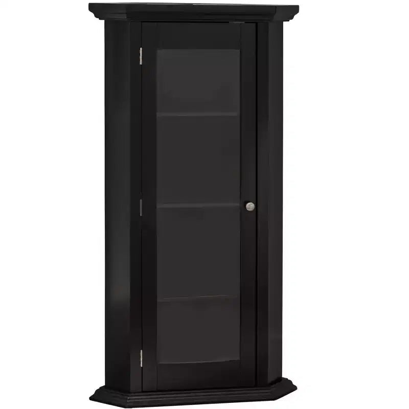 Mueble esquinero con vitrina, mueble expositor para salón