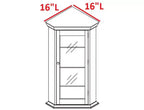 Mueble esquinero con vitrina, mueble expositor para salón