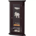 Mueble esquinero con vitrina, mueble expositor para salón