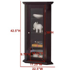 Mueble esquinero con vitrina, mueble expositor para salón