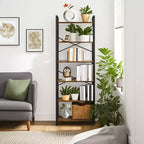 Estantería Alta de 6 Niveles, Librería Grande con Estructura de Acero, Estantería Profunda para Sala de Estar, Oficina en Casa, Estudio, 30 x 66 x 186 cm