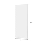 Espejo de cuerpo entero de 70 x 31 pulgadas, marco de aleación de aluminio blanco, de pie o montado en la pared, de alta definición y a prueba de roturas
