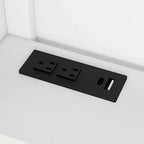 Sofá cama de madera individual/matrimonial con estantes de almacenamiento y nido, sofá cama con respaldo tapizado y USB