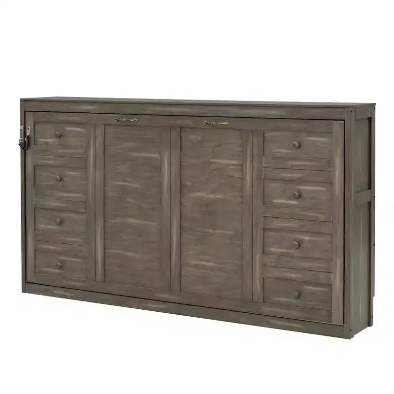 Cama Murphy individual con luz LED, se puede plegar en un gabinete, gabinete de cama de pared oculta para habitación de invitados