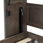 Cama Murphy individual con luz LED, se puede plegar en un gabinete, gabinete de cama de pared oculta para habitación de invitados
