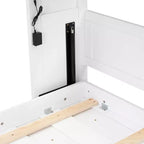 Cama Murphy individual con luz LED, se puede plegar en un gabinete, gabinete de cama de pared oculta para habitación de invitados