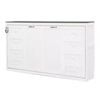 Cama Murphy individual con luz LED, se puede plegar en un gabinete, gabinete de cama de pared oculta para habitación de invitados