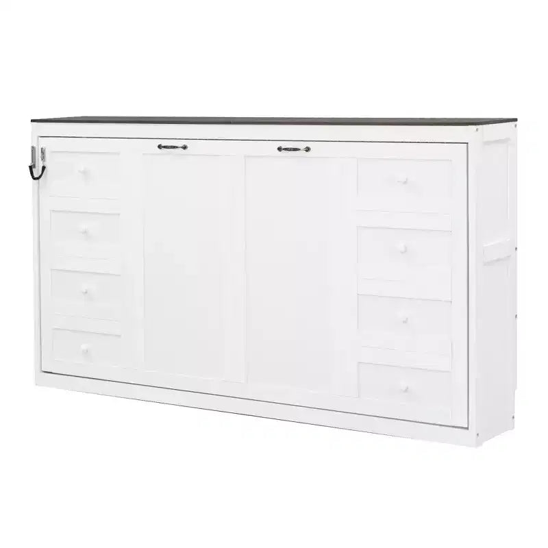 Cama Murphy individual con luz LED, se puede plegar en un gabinete, gabinete de cama de pared oculta para habitación de invitados