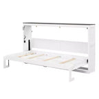 Cama Murphy individual con luz LED, se puede plegar en un gabinete, gabinete de cama de pared oculta para habitación de invitados
