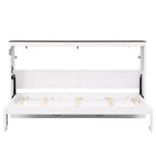 Cama Murphy individual con luz LED, se puede plegar en un gabinete, gabinete de cama de pared oculta para habitación de invitados