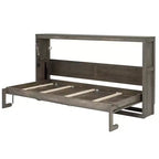 Cama Murphy individual con luz LED, se puede plegar en un gabinete, gabinete de cama de pared oculta para habitación de invitados