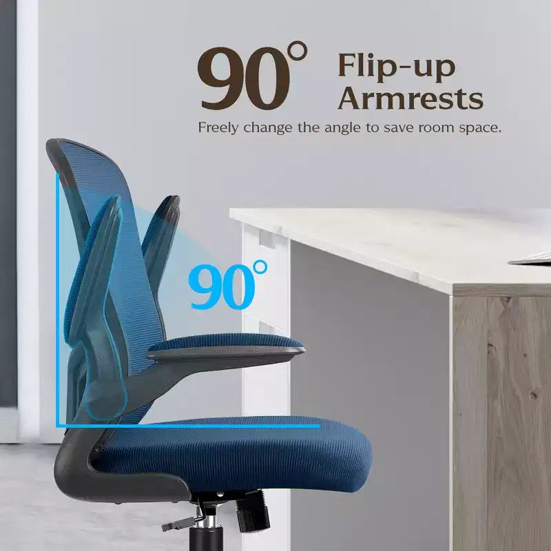 Silla de escritorio ergonómica con ruedas, soporte lumbar y altura ajustables, silla giratoria para ordenador