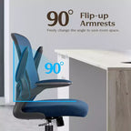 Silla de escritorio ergonómica con ruedas, soporte lumbar y altura ajustables, silla giratoria para ordenador