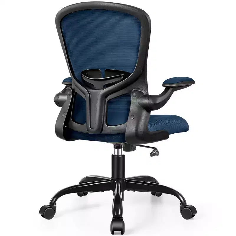 Silla de escritorio ergonómica con ruedas, soporte lumbar y altura ajustables, silla giratoria para ordenador
