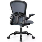 Silla de escritorio ergonómica con ruedas, soporte lumbar y altura ajustables, silla giratoria para ordenador
