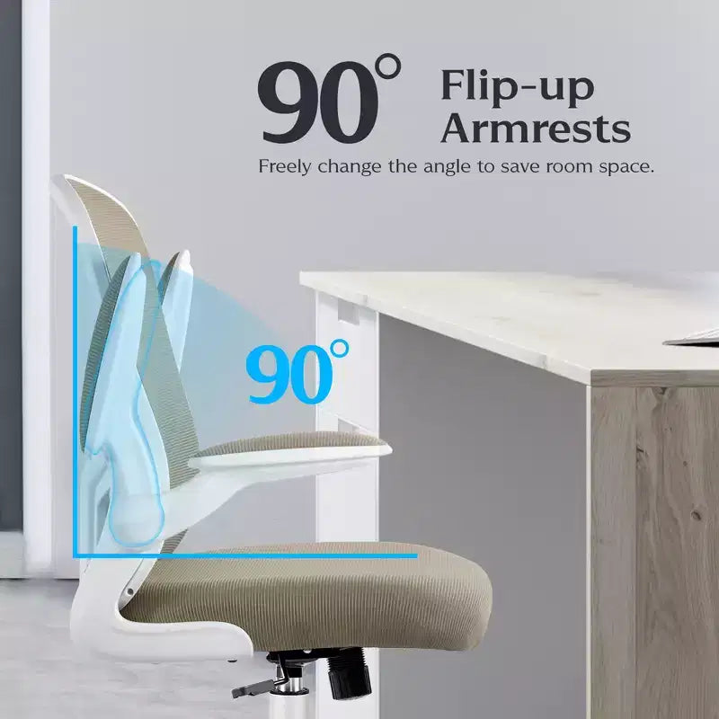 Silla de escritorio ergonómica con ruedas, soporte lumbar y altura ajustables, silla giratoria para ordenador