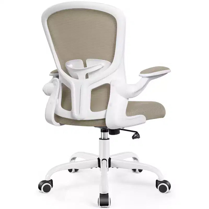 Silla de escritorio ergonómica con ruedas, soporte lumbar y altura ajustables, silla giratoria para ordenador