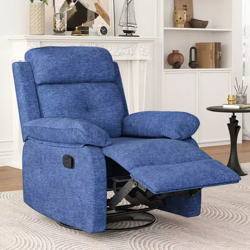 Sillón reclinable tapizado giratorio 360° moderno para sala de estar