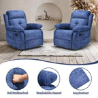 Sillón reclinable tapizado giratorio 360° moderno para sala de estar