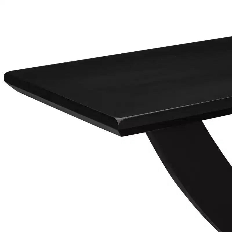 Mesa de consola rústica moderna de 57'' para entrada, mesa estrecha para sofá con diseño de patas cruzadas