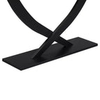 Mesa de consola rústica moderna de 57'' para entrada, mesa estrecha para sofá con diseño de patas cruzadas