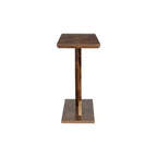 Mesa de consola rústica moderna de 57'' para entrada, mesa estrecha para sofá con diseño de patas cruzadas