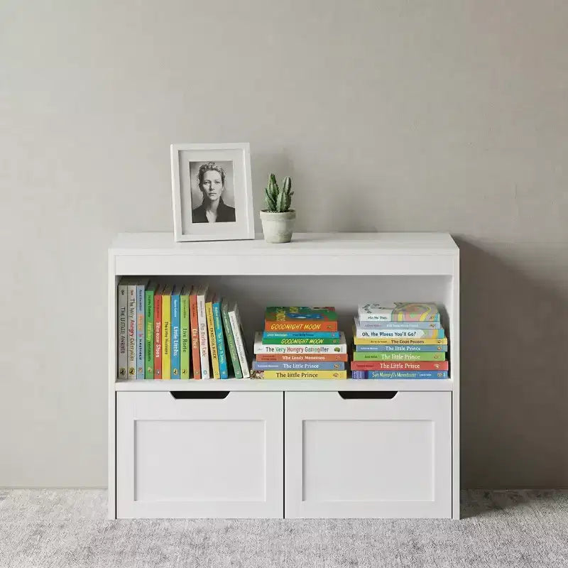 Organizador de almacenamiento Armario de 8 compartimentos con cubos de juguete extraíbles, estantería de almacenamiento de 4 niveles y 2 armarios de almacenamiento para sala de juegos, dormitorio, habitación infantil